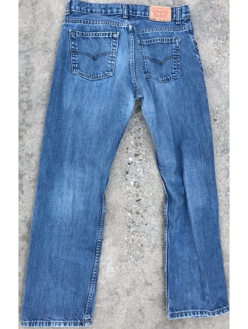 Levis 505 Mens Blue Denim Jeans 18 Regular 29x29 Med Wash Lite Fading no Tab